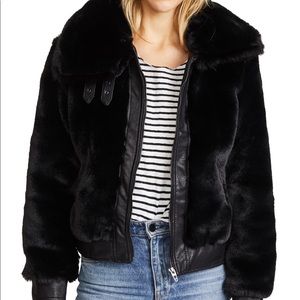 Blank NYC Black  Noise Faux Fur Jacket